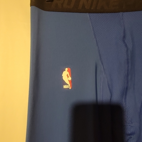 Nike NBA Pro Hyperstrong Padded Tights Pants 3/4 Blue Player Issued Size XL - Picture 4 of 8